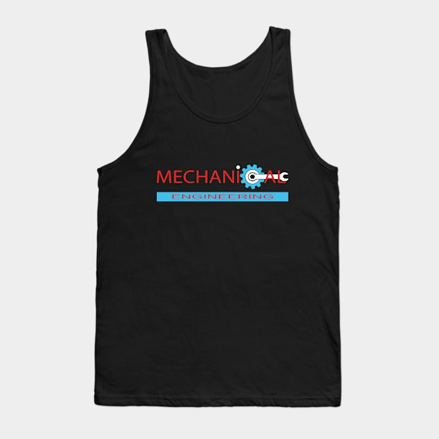 Mechanical engineering text mechanics logo Tank Top by PrisDesign99